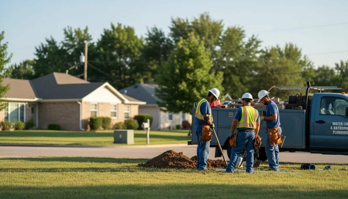 Residential water line and bathroom plumbing service in Alger, MI
